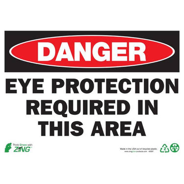 ZING Eco Safety Sign, Danger, 10X14- Model 2097
